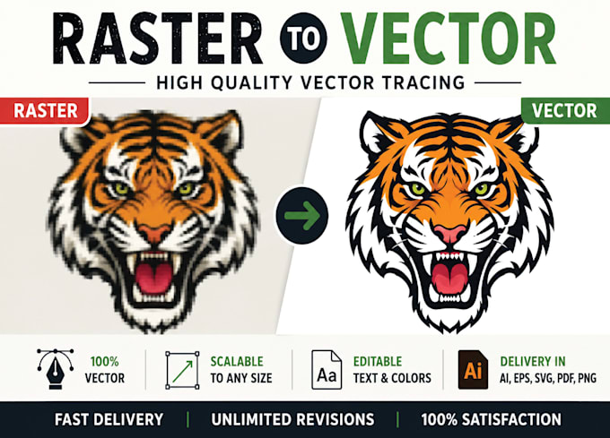 manually tracing  raster image to vector file