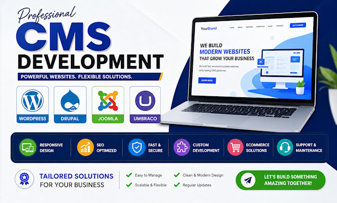 build professional cms websites using drupal, umbraco, joomla, wordpress