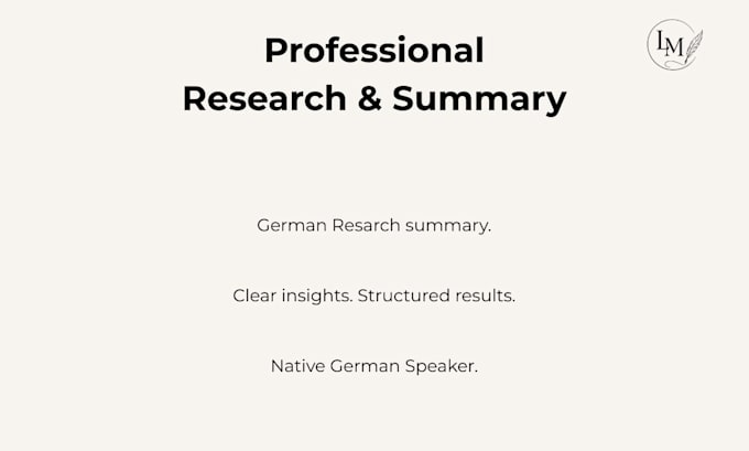 research your topic and create a clear structured summary