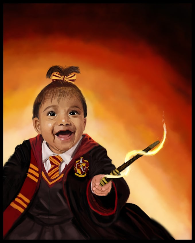 create custom digital portrait illustrations