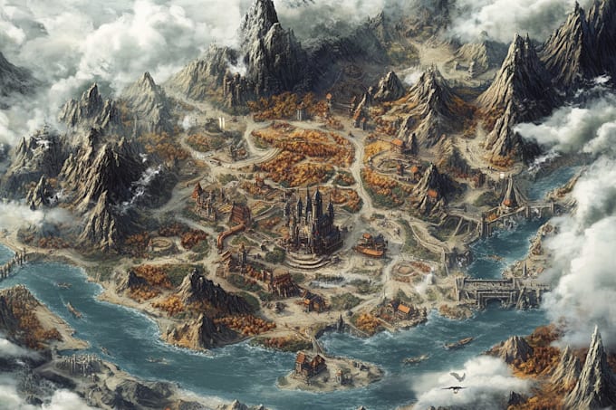 make your fantasy map illustration arts
