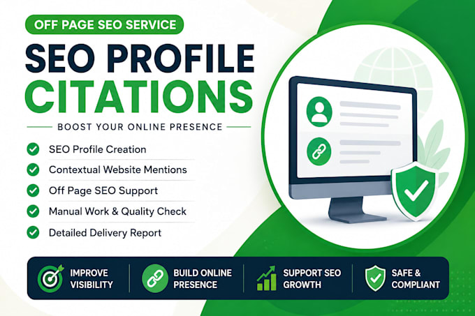 provide off page SEO profile creation for website visibility