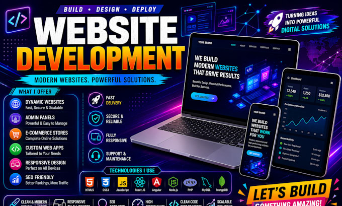 design and develop a professional dynamic website
