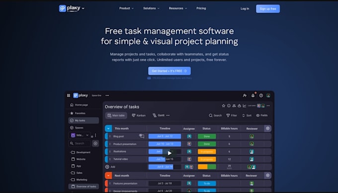develop ai project management app, team collaboration app, progress tracker app