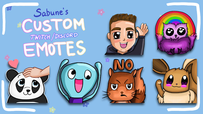 draw cute twitch emotes for you