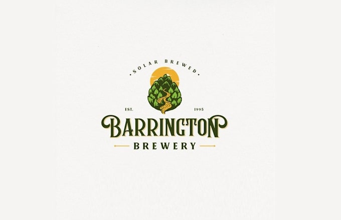 design solar powered craft brewery logo