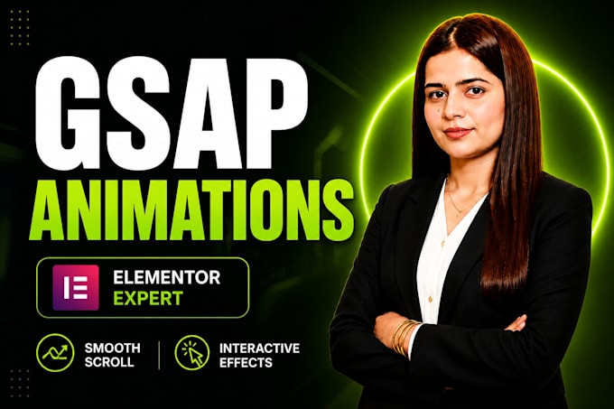 create modern gsap animations for elementor website