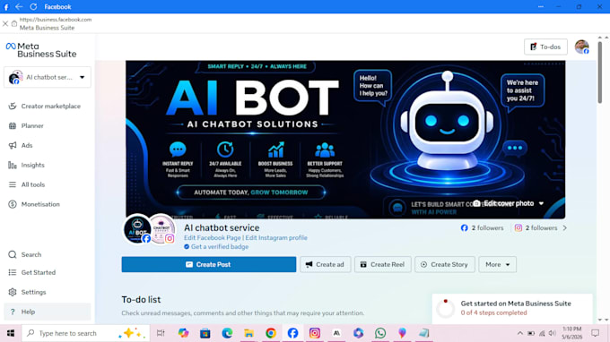 create a facebook chatbot for your business