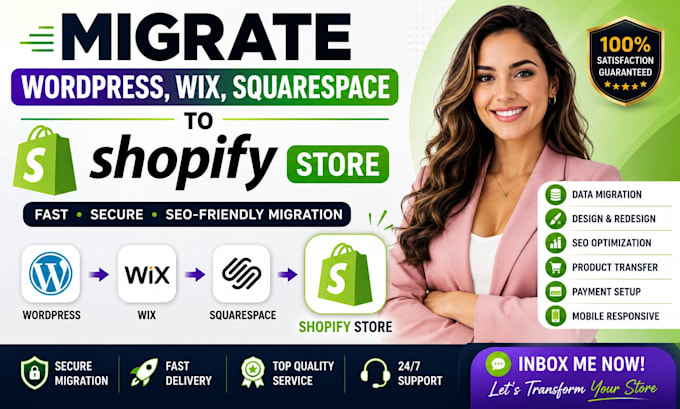 migrate wordpress website to shopify wix squarespace migration to shopify store
