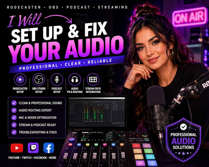 fix your rodecaster pro, obs, and streaming audio issues