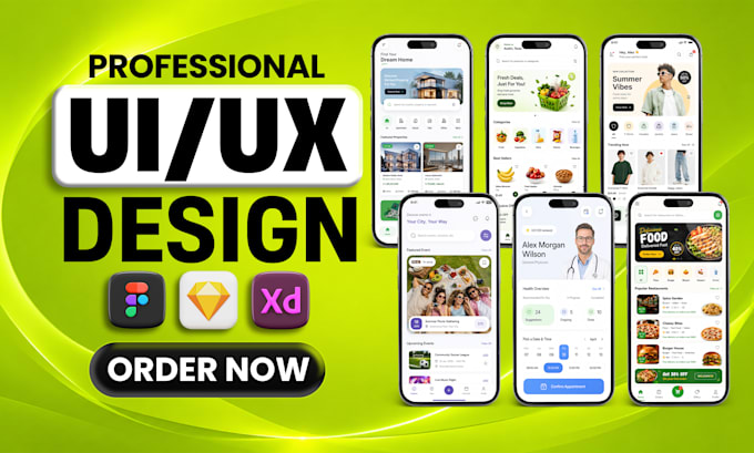 do figma design, figma website UI UX design, and mobile app UI design