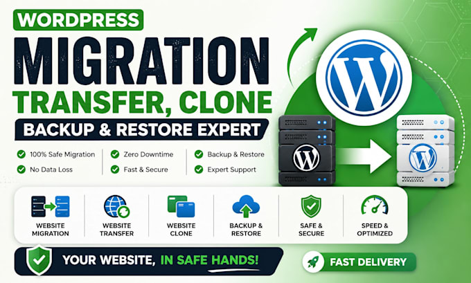 migrate transfer clone backup and restore wordpress website professionally