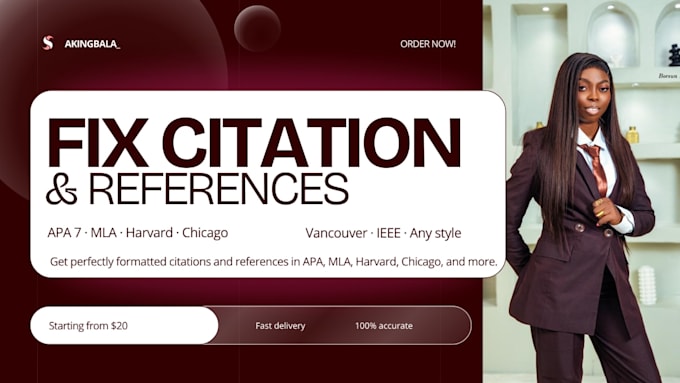 fix and format citations and references in apa, mla, harvard, and chicago style