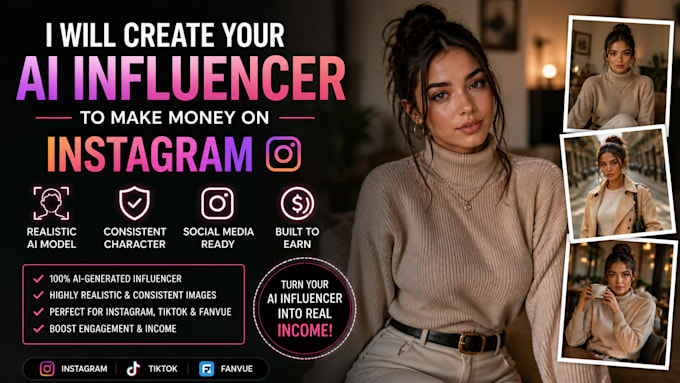 create a realistic ai influencer with consistent character design