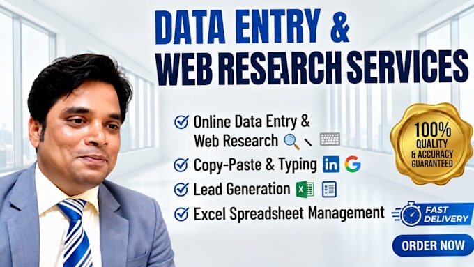 do professional data entry, typing and copy paste