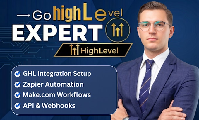 setup ghl integration, zapier, make com workflows, webhook automation expert