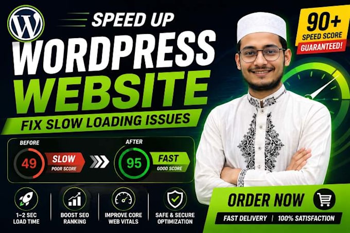 speed up your wordpress website to 90 plus score and fix slow issues