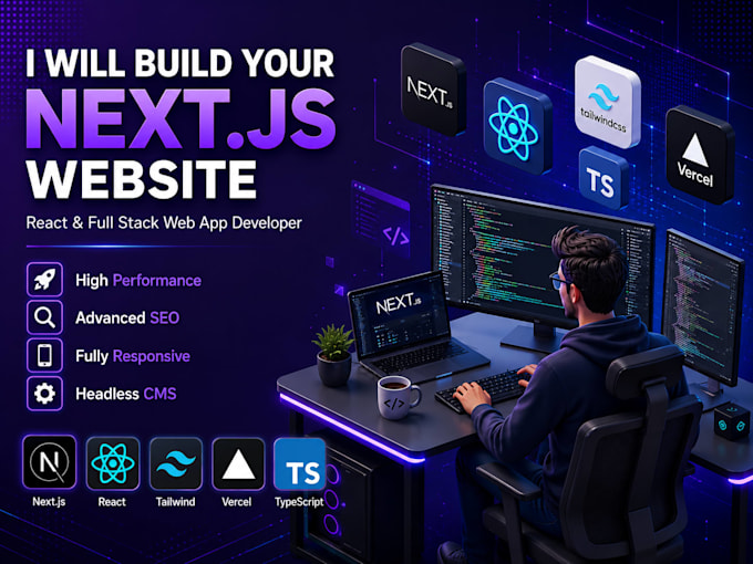 build a stunning next js website with animations and SEO