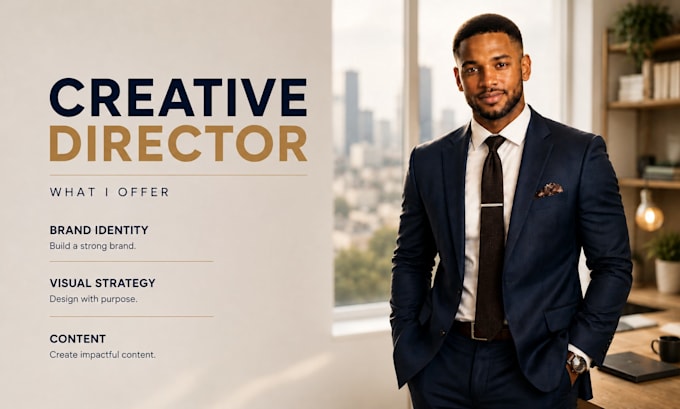be your creative director and visual strategy, brand identity and content