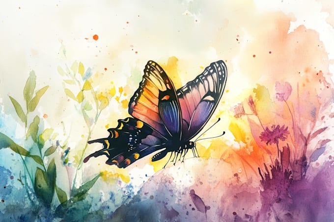 illustrate anything in watercolor style
