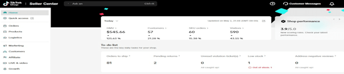manage your tiktok shop