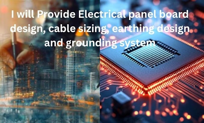 electrical panel board design cable sizing, earthing design and grounding system