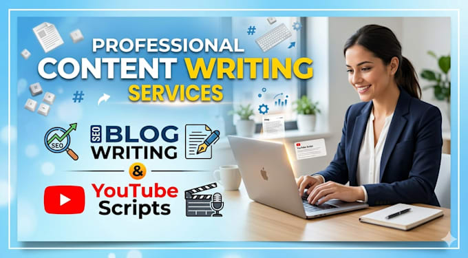 write engaging youtube scripts and SEO blog content