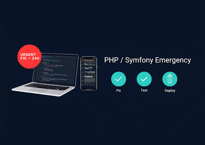 fix urgent PHP or symfony errors in 24 hour