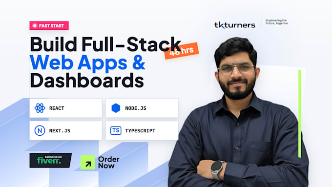 build a responsive full stack web app and dashboard