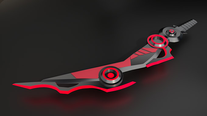 create cyber fantasy sword 3d models for games