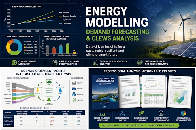 perform energy demand projections and clews framework analysis