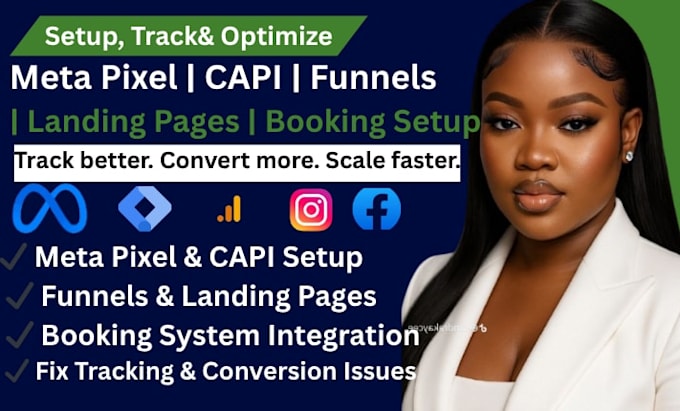setup meta pixel tracking funnels landing pages booking systems capi setup