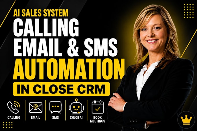 set up close CRM ai calling email and SMS automation