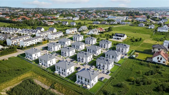 create 2d 3d residential community development, site layout, real estate render