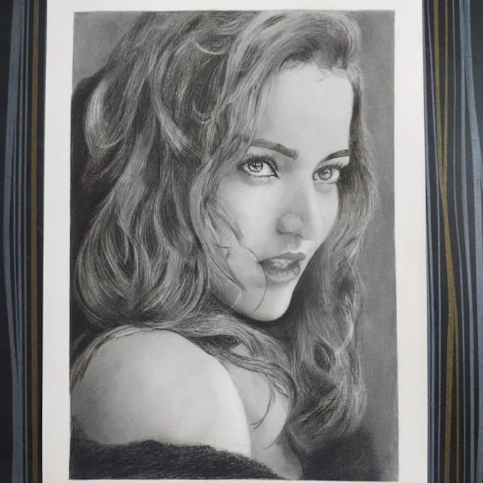 create charcoal graphite portrait from your photo