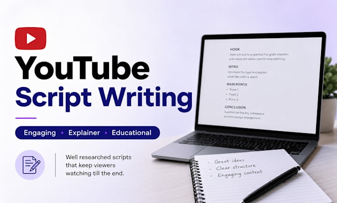 write engaging youtube scripts for explainer and faceless videos