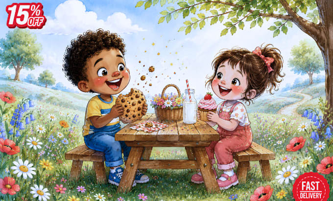do children story book illustration, picture book, kids story book design