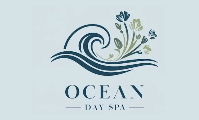 make memorable ocean day spa logo with professional support