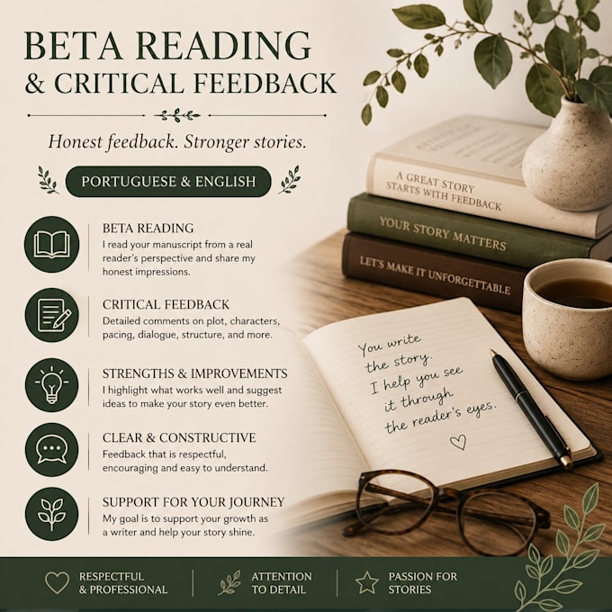 beta reader, honest feedback for your story
