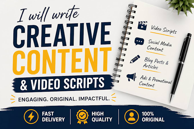 write creative video scripts and content