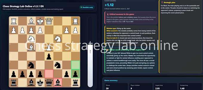 be your 2400 elo chess coach and video analyze your games using my program