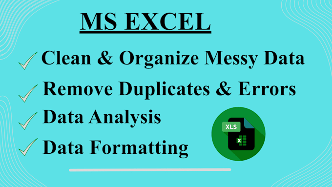 clean excel spreadsheet, data formatting, data analysis