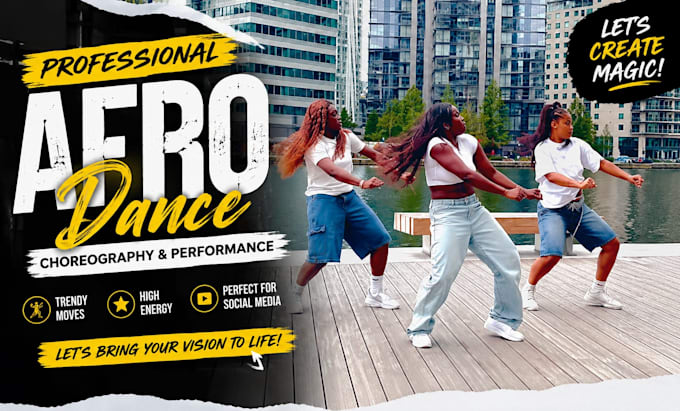 create energetic afro dance choreography and performance video