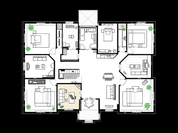 do autocad 2d floor plan, 3d floor plan design and architectural 3d rendering