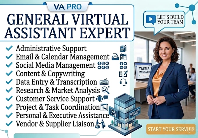 be your virtual assistant, wordpress assitant, shopify assistant, data entry