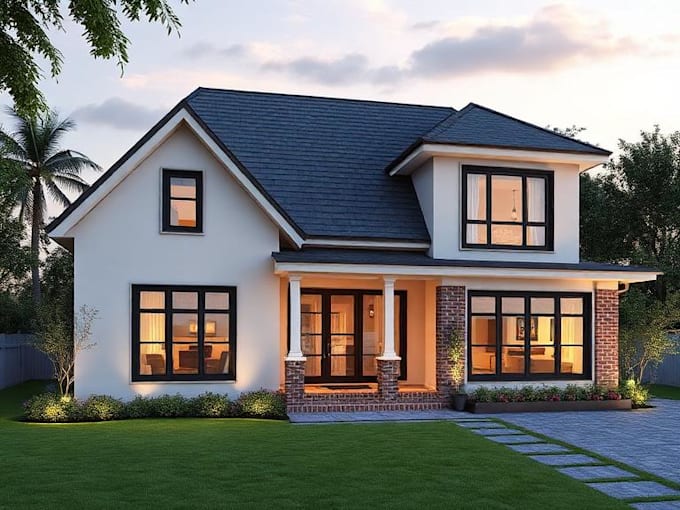 exterior home design, interior design, 3d rendering