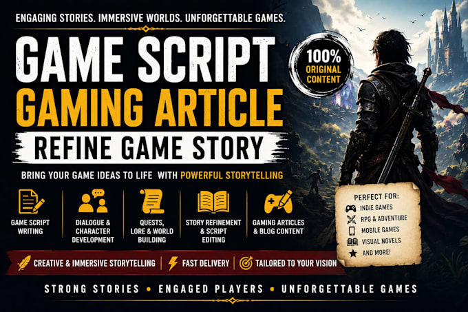 write game script gaming article refine game story