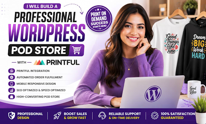 build a professional wordpress pod store printful integration