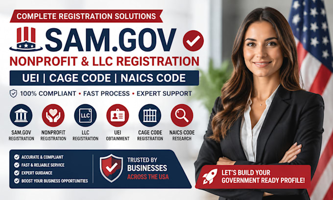 do sam gov nonprofit registration, llc registration, uei, cage code, naics code