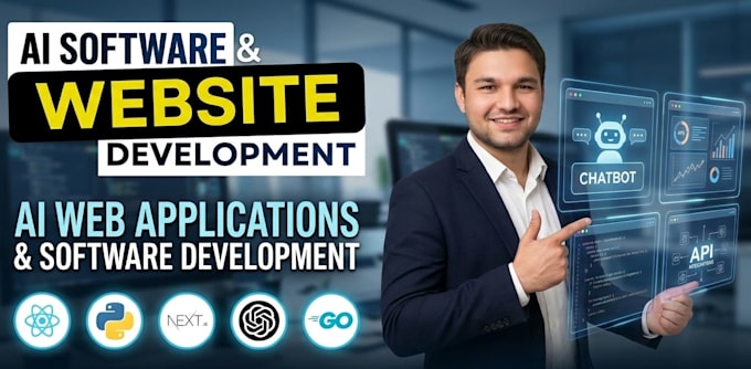 develop ai website, ai web application, ai chatbot and saas